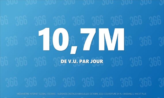 366, leader en audience par jour